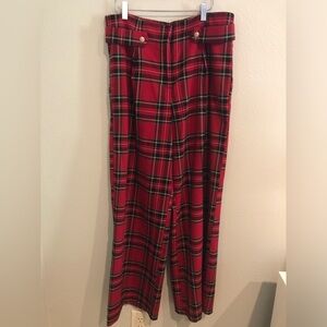 Cato Red and Black Plaid Pants